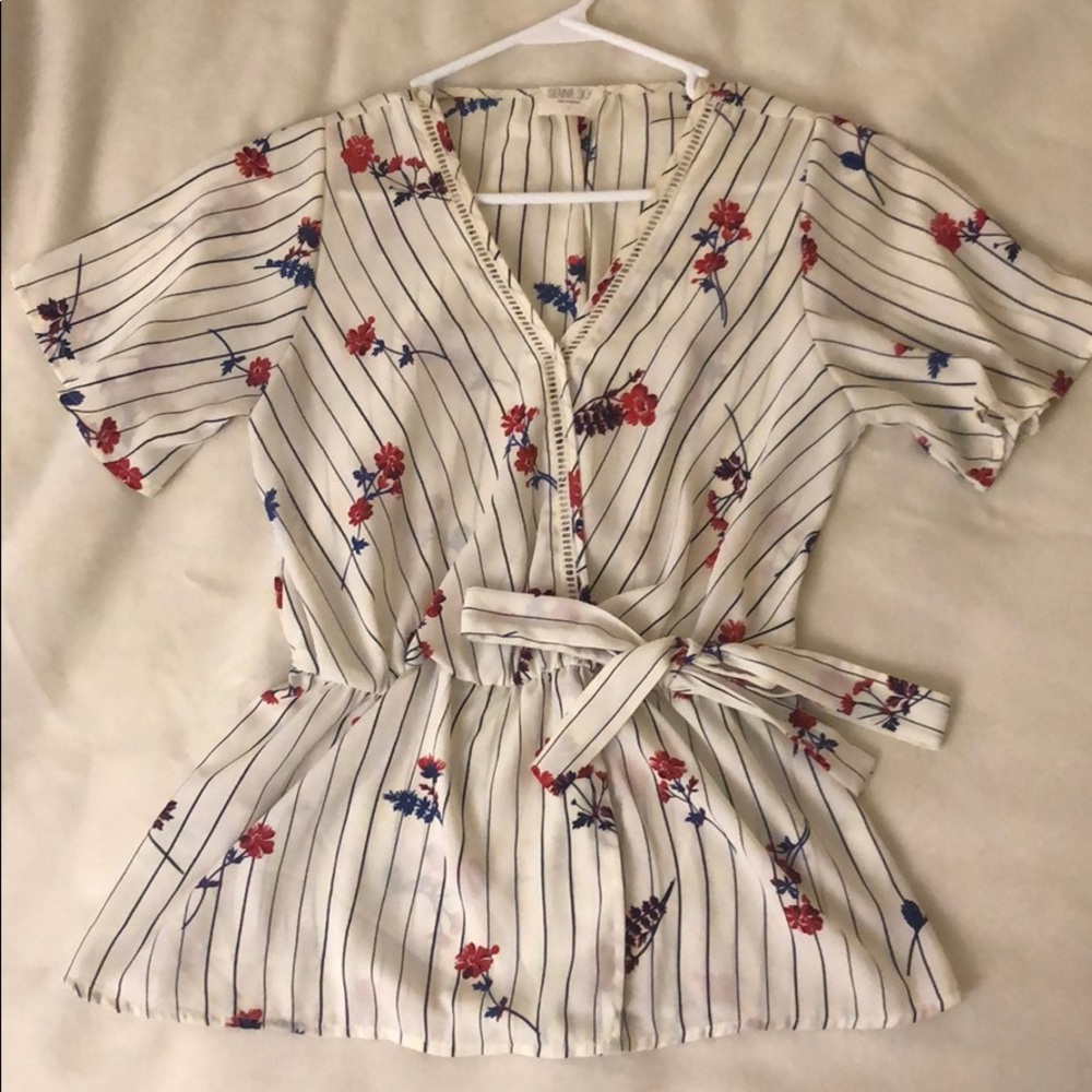 print peplum blouse